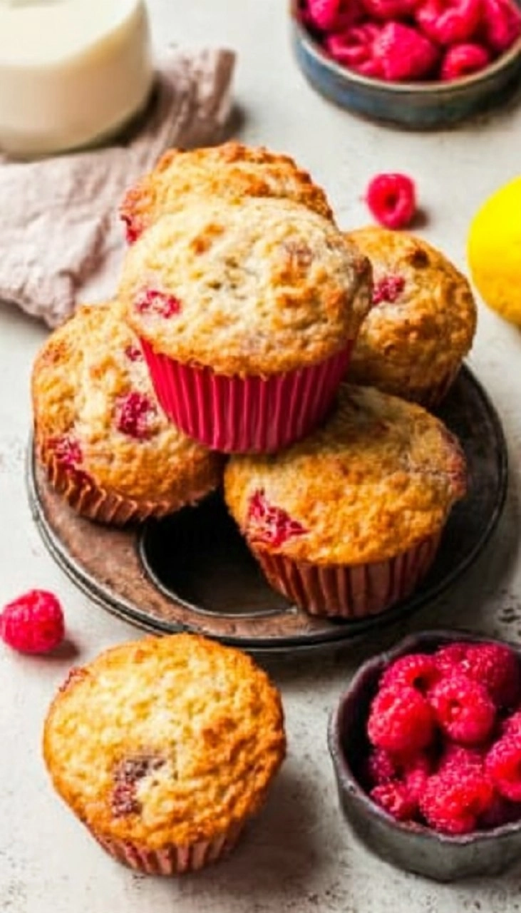 Raspberry Lemon Ricotta Muffins
