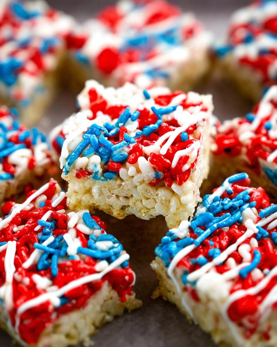 Red-White-Blue Krispie Bites