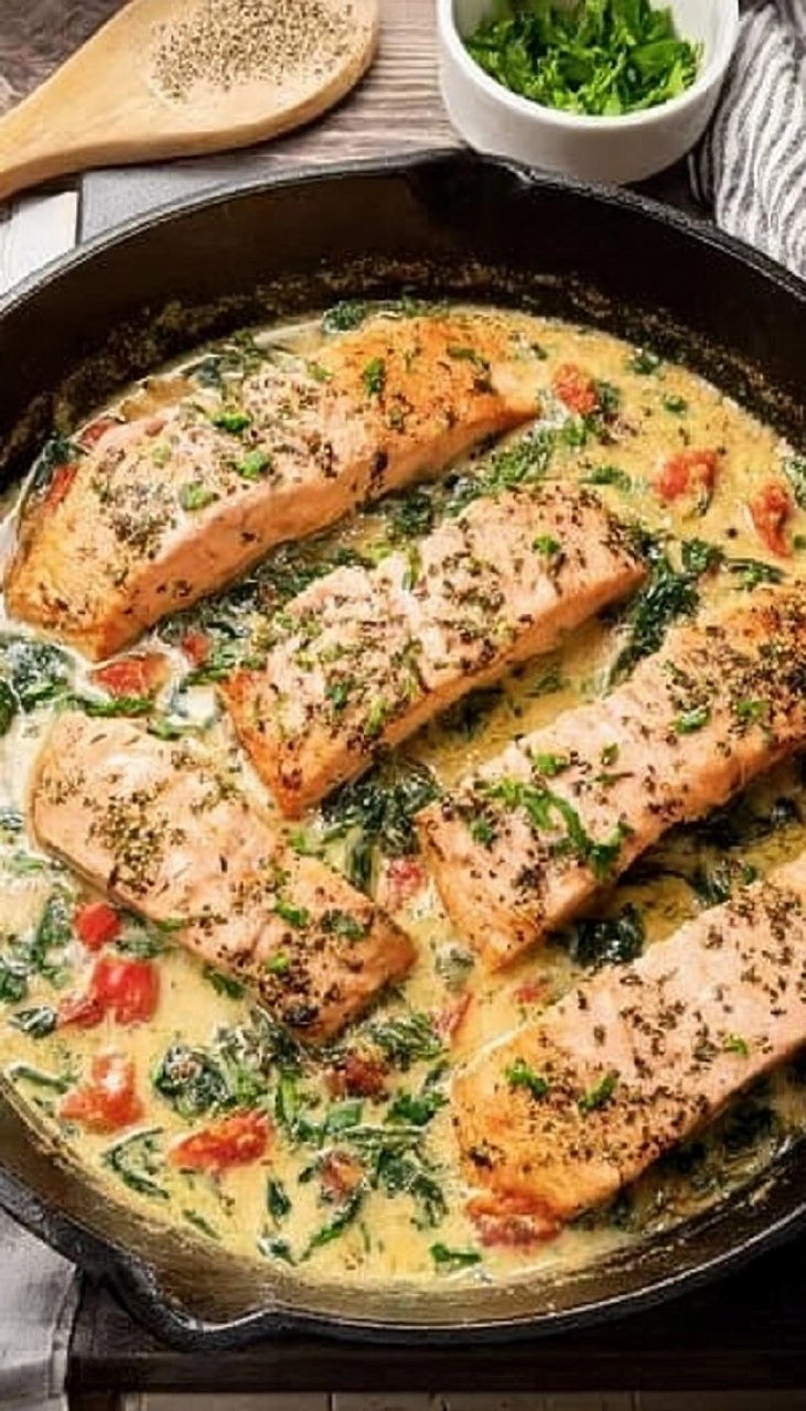 Tuscan Salmon Skillet