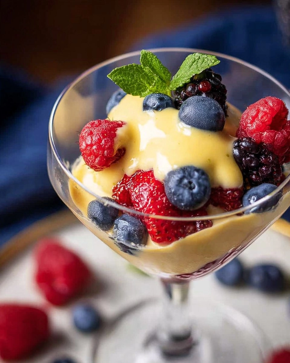 Berries and Creme Anglaise