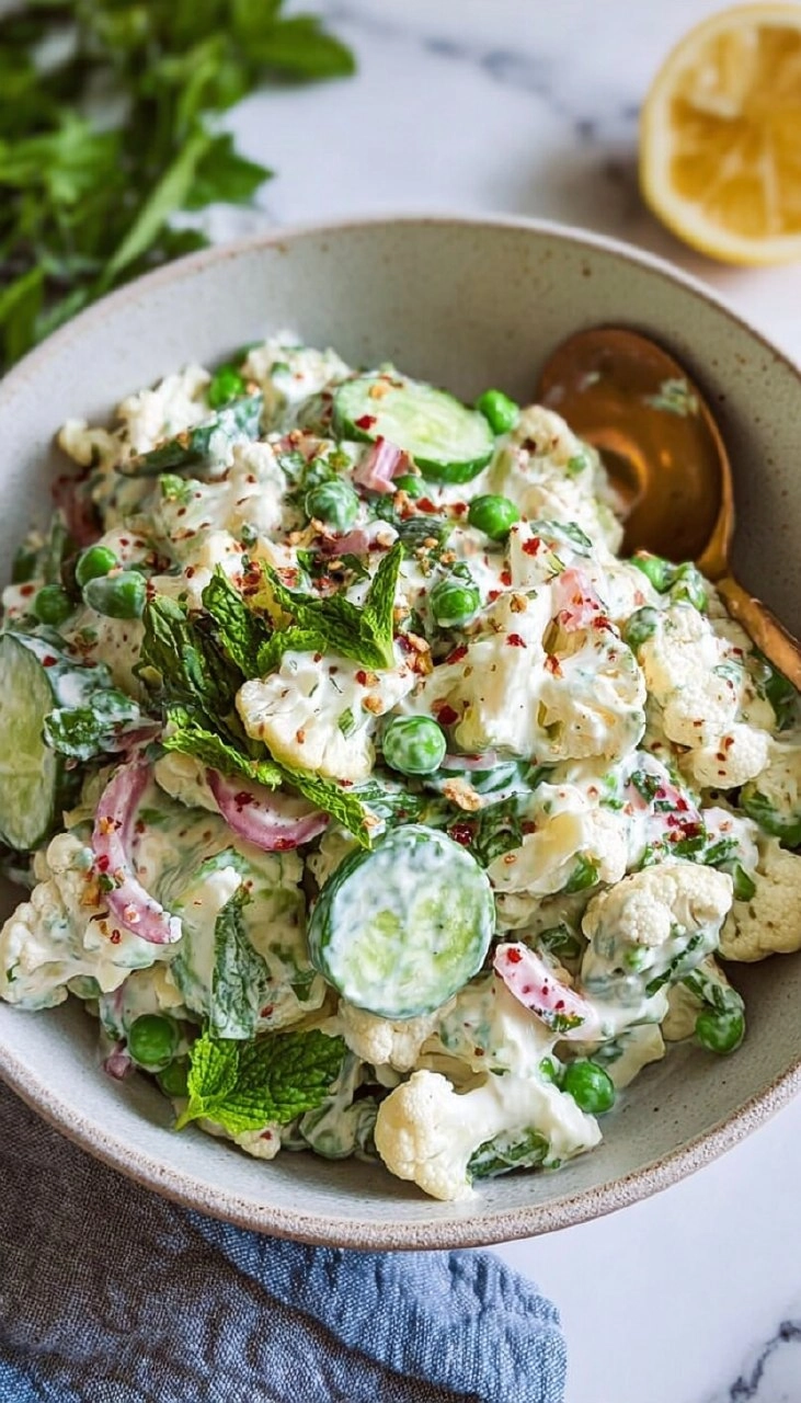 Cauliflower Salad with Yogurt Dressing
