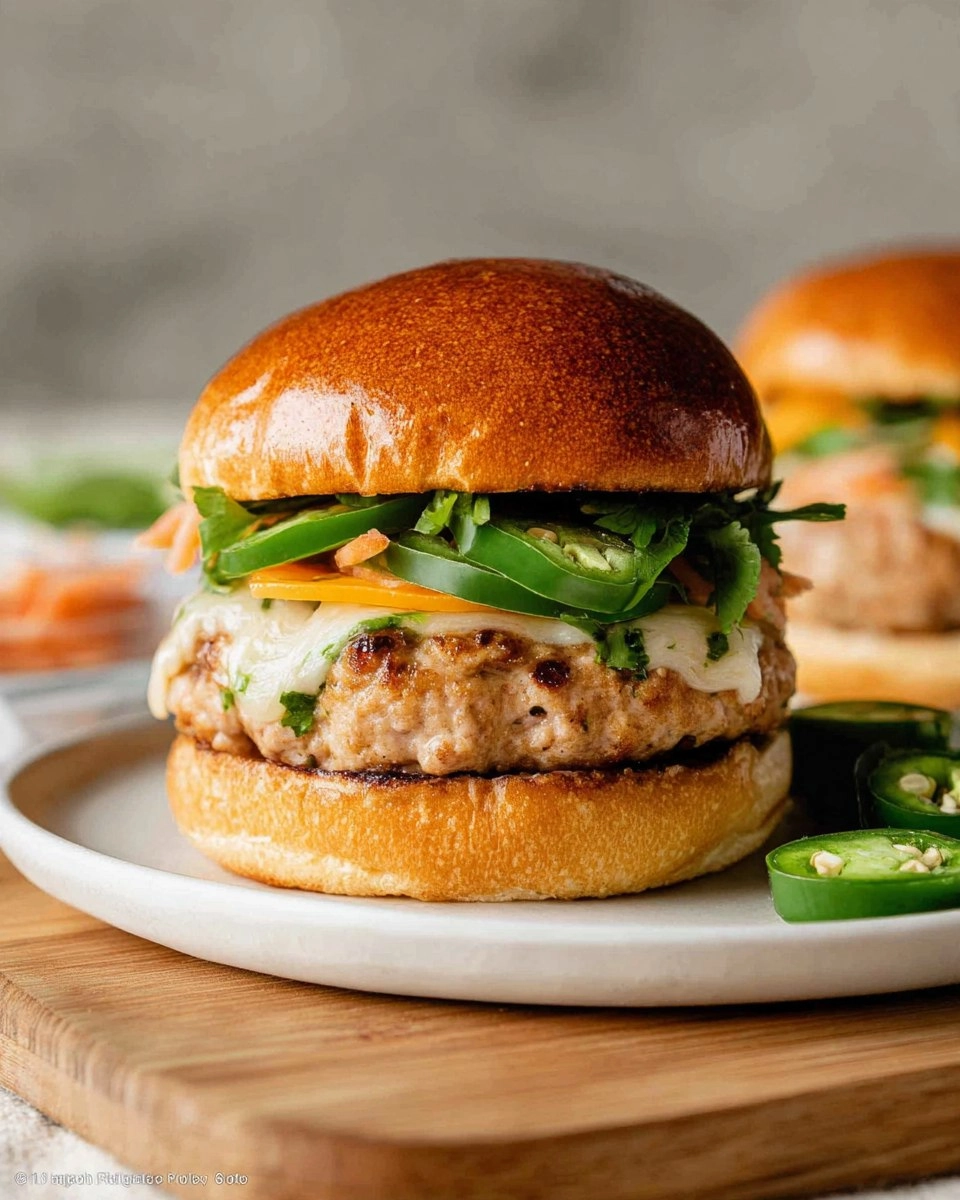 Jalapeño Pepper Jack Turkey Burgers