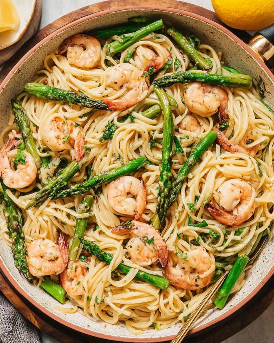 Shrimp and Asparagus Pasta