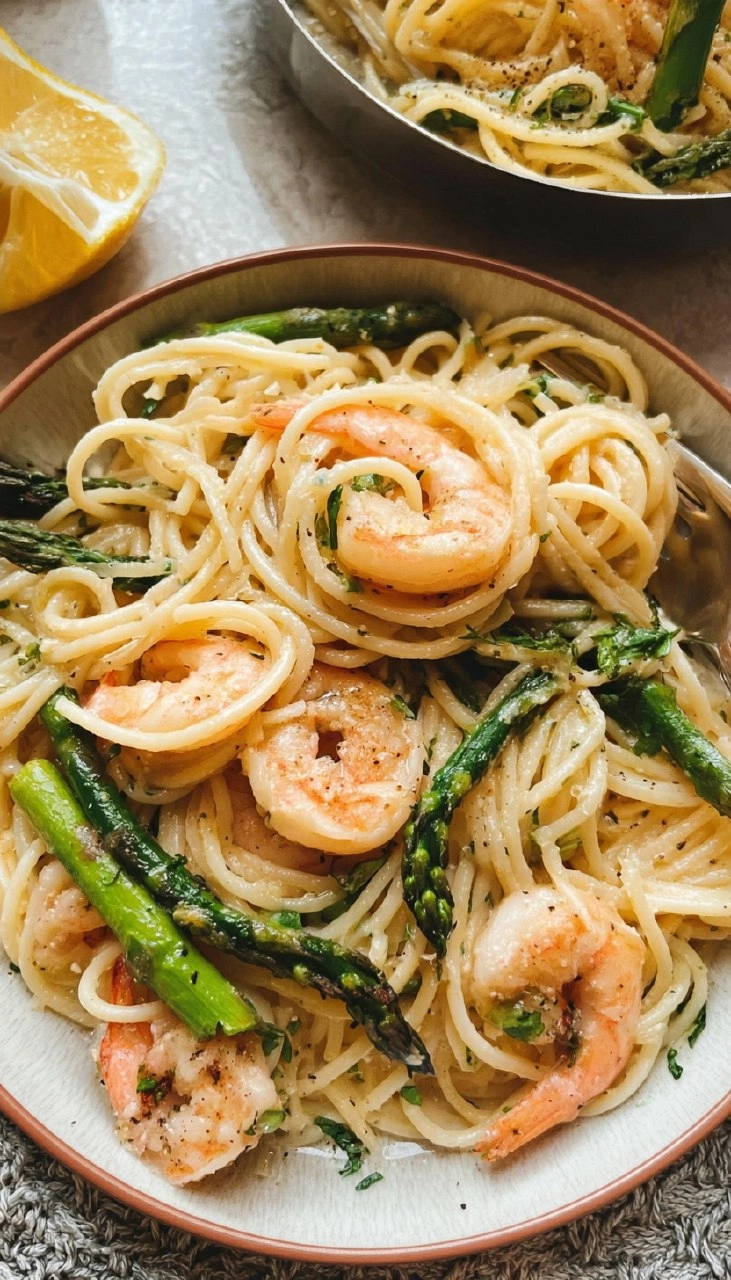 Shrimp and Asparagus Pasta