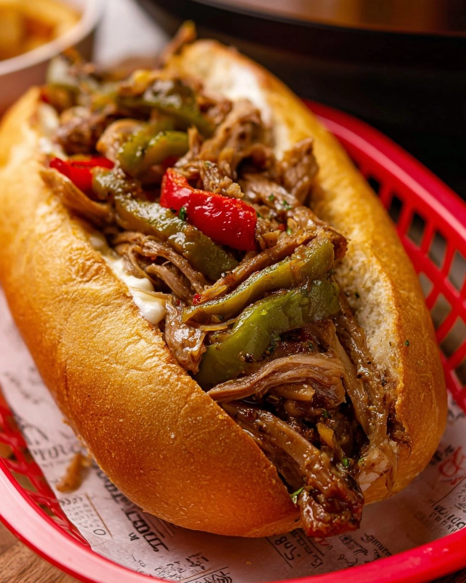 Slow Cooker Chicago Style Pulled Pork Tenderloin