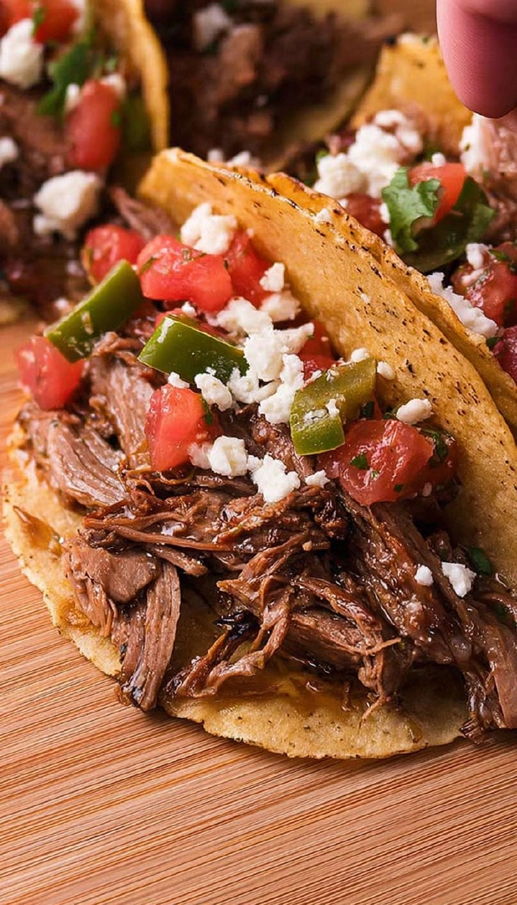 Slow Cooker Shredded Beef Tacos