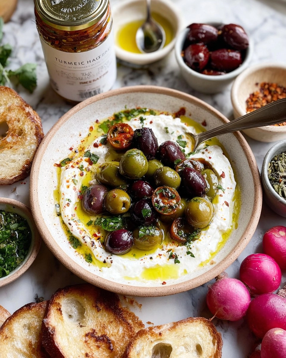 Tuscan Marinated Olives with Whipped Ricotta